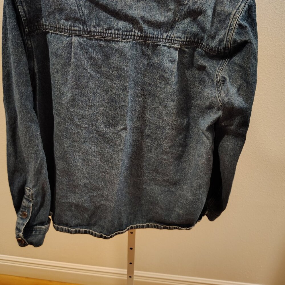 Decorated Originals Vintage Embroidered Christmas Denim Button Front Shirt XL - Picture 11 of 12